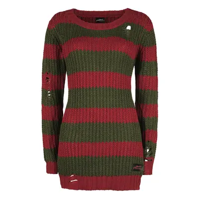 Jersey de punto de Pesadilla en Elm Street - Freddy - S XXL - para Mujer - rojo-verde