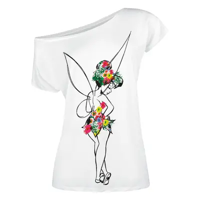 Camiseta Disney de Peter Pan - Tinker Bell - Flower Power XXL - para Mujer - Blanco