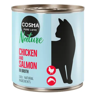 Cosma Nature 12 x 280 g - Pack Ahorro - Pollo y salmón