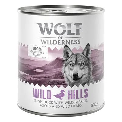 Pack Ahorro: Wolf of Wilderness 24 x 800 g - Wild Hills, con pato