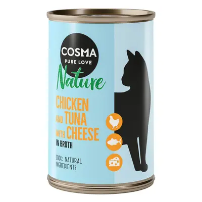 Cosma Nature 12 x 140 g - Pack Ahorro - Pollo y atún con queso