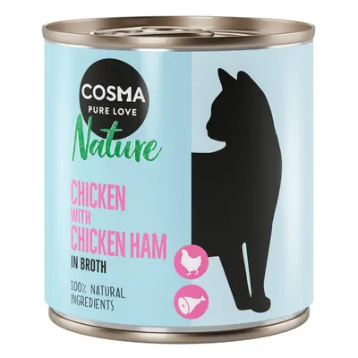 Cosma Nature 12 x 280 g - Pack Ahorro - Pollo y jamón de pollo