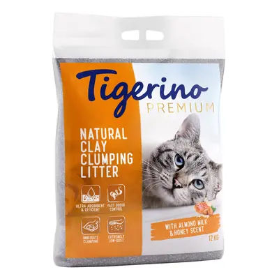 Tigerino Premium arena aglomerante con olor a leche de almendra y miel - 2 x 12 kg - Pack Ahorro