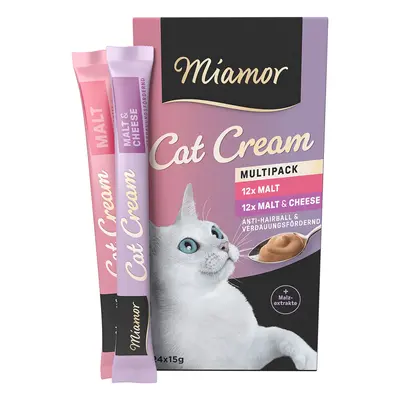 Miamor Cat Snack crema de malta y malta con queso - Pack mixto - 48 x 15 g