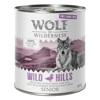 Wolf of Wilderness Free Range Senior 6 x 800 g - Senior Wild Hills - Pato campero y ternera