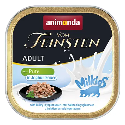 Animonda Vom Feinsten Adultos Milkies en Salsa 32 x 100 g - Pack Ahorro -Pavo en salsa de yogur