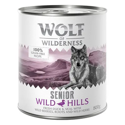 Wolf of Wilderness 12 x 800 g comida húmeda en oferta: 11 + 1 kg ¡gratis! - Wild Hills Senior, c