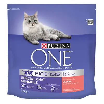 PURINA ONE Sensitive Cat con salmón y arroz - 4 x 1,5 kg