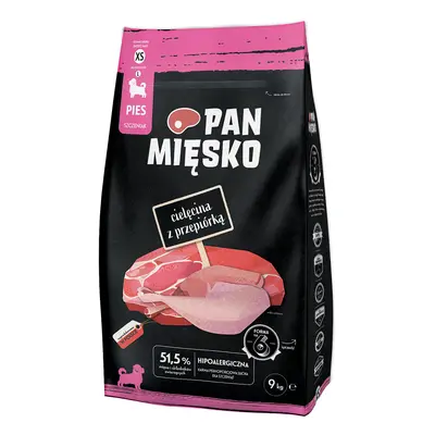 Pan Mięsko XS Puppy ternera con codorniz - 2 x 9 kg - Pack Ahorro