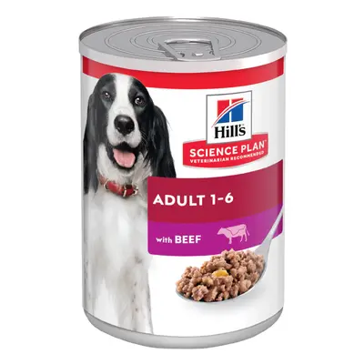 Hill's Science Plan 48 x 370 g latas para perros: ¡40 % de descuento! - Adult Vacuno