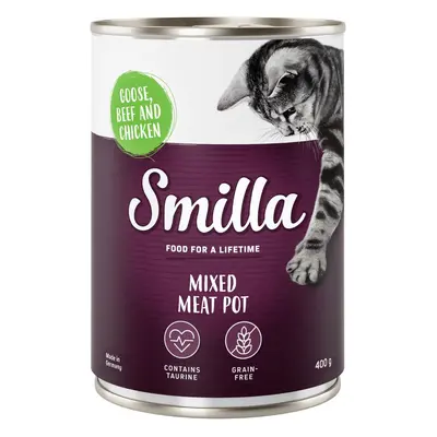 Smilla 24 x 400 g comida húmeda para gatos: ¡5 € de descuento! - Ganso, vacuno y pollo