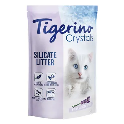 Tigerino Crystals 6 x 5 l arena absorbente ¡con gran descuento! - 6 x 5 l - Lavanda