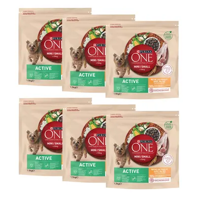 PURINA ONE Mini Active pollo y arroz - 18 kg (12 x 1,5 kg) - Pack Ahorro