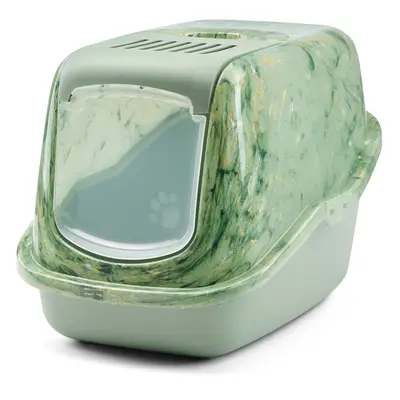 Arenero cubierto Savic Nestor Marble para gatos - mármol verde amazonas / verde botánico