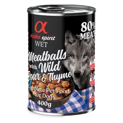 Alpha Spirit Albóndigas para perros 6 x 400 g - Jabalí y tomillo