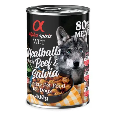 Alpha Spirit Albóndigas para perros 6 x 400 g - Vacuno y salvia