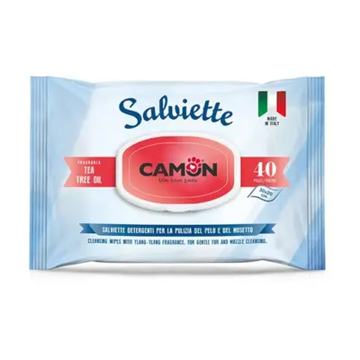Camon toallitas con aceite de árbol de té para el cuidado del pelo - 12 x 40 uds. - Pack Ahorro