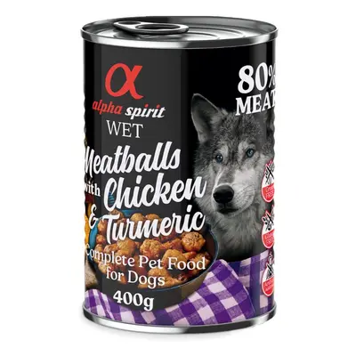 Alpha Spirit Albóndigas para perros 6 x 400 g - Pollo y cúrcuma