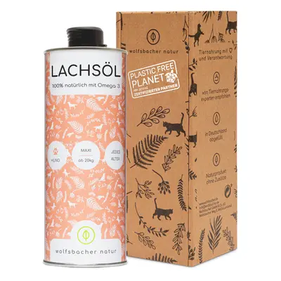 Aceite de salmón Wolfsbacher Natur para perros - 1 litro