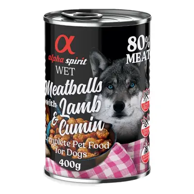 Alpha Spirit Albóndigas para perros 6 x 400 g - Cordero y comino