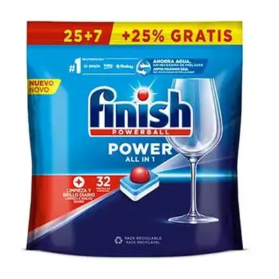 Finish detergente lavavajillas pastillas todo en 1 25 unidades