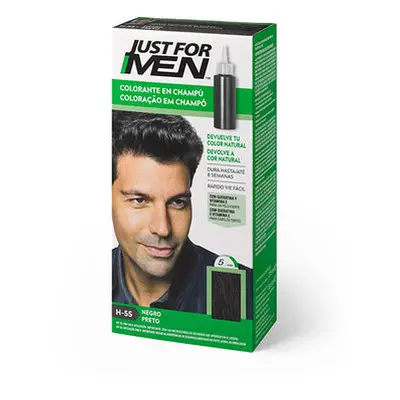 Just for men tinte en champú capilar negro