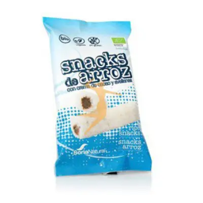 Soria natural snacks de arroz con crema de cacao y avellanas ecológicos 24 gr