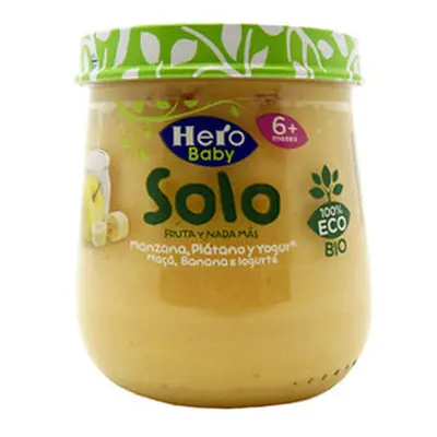 Hero baby solo eco tarrito manzana, plátano y yogur 120 gr