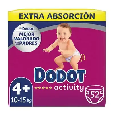 Dodot activity extra pañales talla 4 de 10 a 15 kg 52 unidades