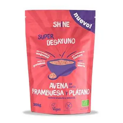 Shine super desayuno avena frambuesa y plátano 300 gr