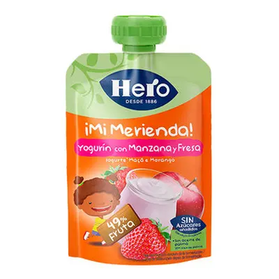 Hero pouche nanos supermerienda yogur con manzana y fresa 100 gr