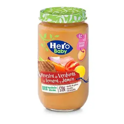 Hero baby jamón, ternera y verduras tarrito 235 gr