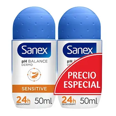 Sanex desodorante roll on dermo sensitive 2x50 ml