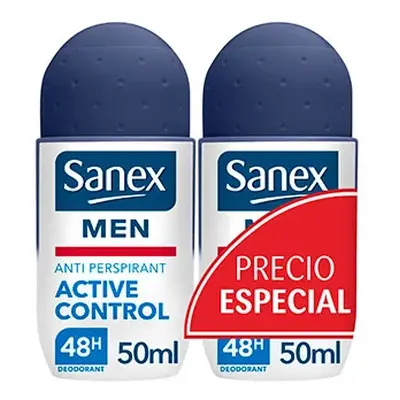 Sanex desodorante roll on men active control 2x50 ml