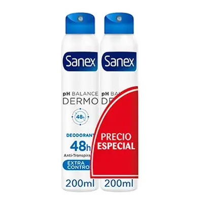 Sanex desodorante en spray dermo extra control 2x200 m