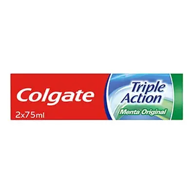 Colgate pasta dentífrica triple acción menta 2x75ml