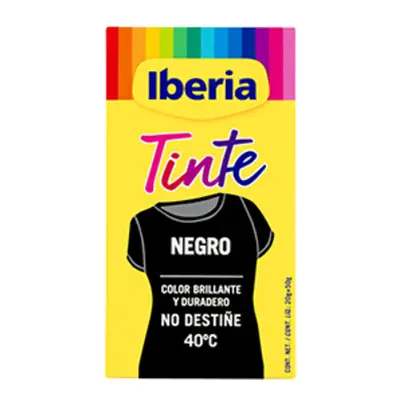 Iberia tinte ropa negro