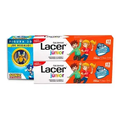 Lacer junior gel dental fresa pack 2x75ml