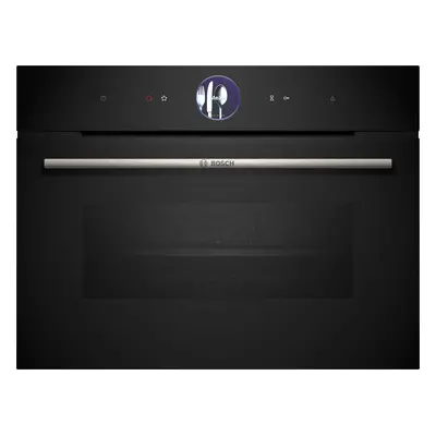 Bosch Serie 8 Horno compacto con vapor 60 x 45 cm Negro CSG7361B1