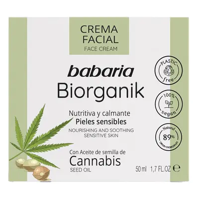 Babaria - Crema facial con aceite de semilla de Cannabis