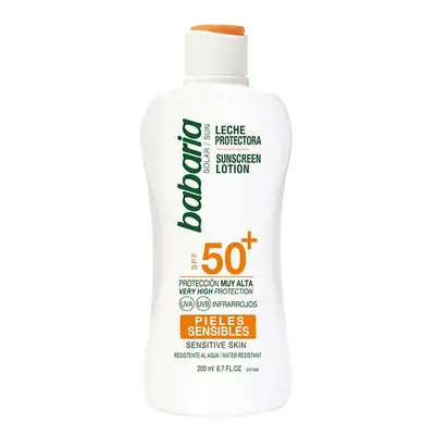 Babaria - Leche de protección solar SPF50 200ml - Pieles sensibles