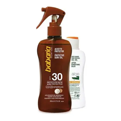 Babaria - Aceite protector solar en spray SPF30 + After Sun