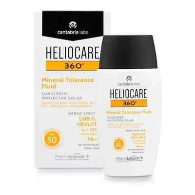 Heliocare - Protector solar fluido 360º Mineral Tolerance Fluid SPF 50 PA++++- Piel sensible e i