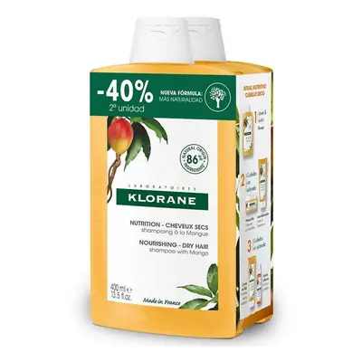 Klorane - Pack dúo Champú al Mango - Cabellos secos