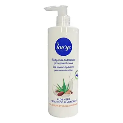 Lovyc - Leche corporal hidratante aloe vera y aceite de almendras - Piel normal a seca