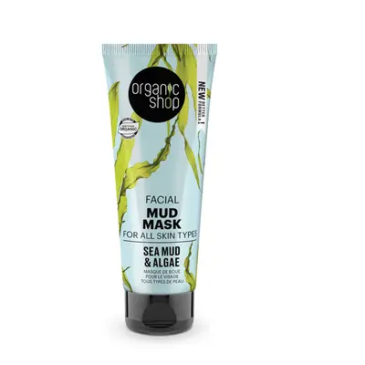 Organic Shop - Mascarilla facial de barro para todo tipo de pieles - Barro marino y Algas