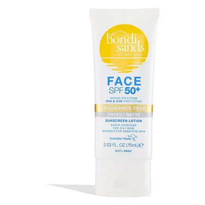 Bondi Sands - Protector solar facial con color SPF50+ de acabado mate sin perfume