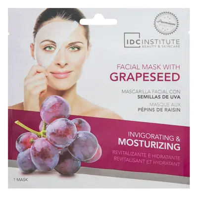 IDC Institute - Mascarilla con semillas de Uva - Revitalizante e hidratante