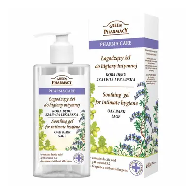 Green Pharmacy - Gel de higiene íntima calmante Pharma Care - Corteza de roble y salvia