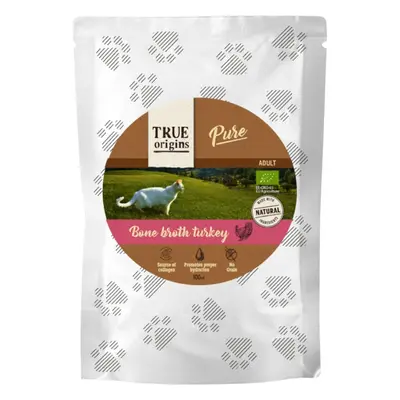 12 sobres x 100 ml True Origins Pure Caldo de Huesos de Pavo sobre para gatos ¡Pack ahorro!